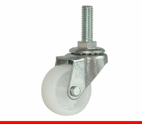 Càng bánh xe vít trắng không khóa